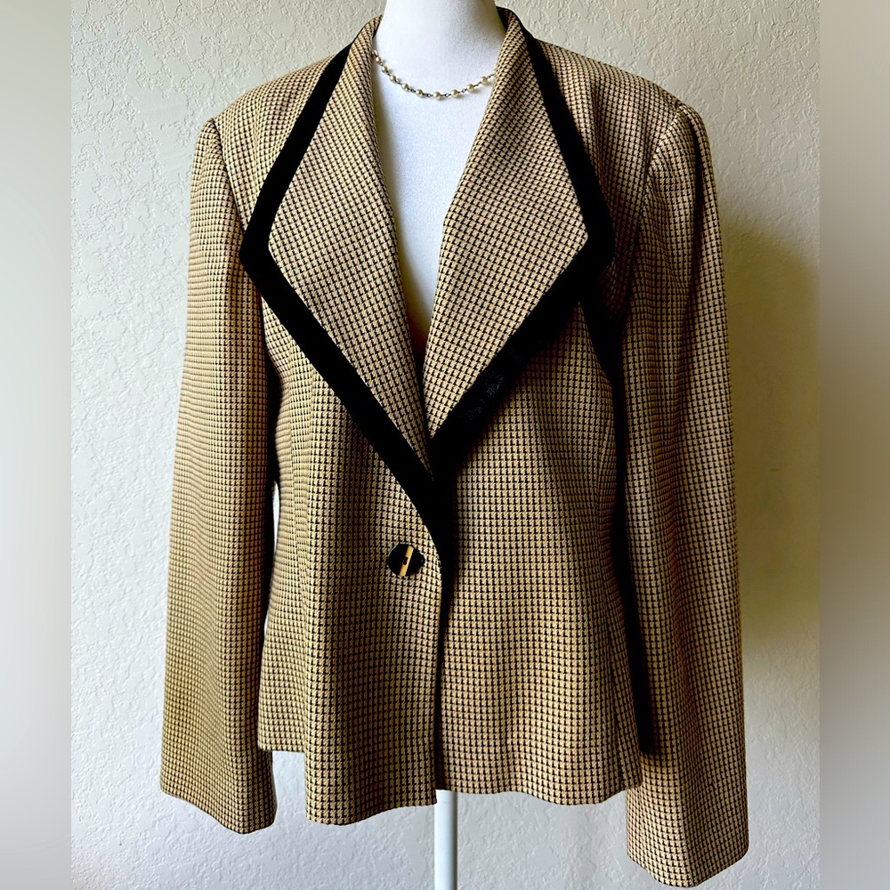 Pendleton Brown Tan Single Button Blazer 14